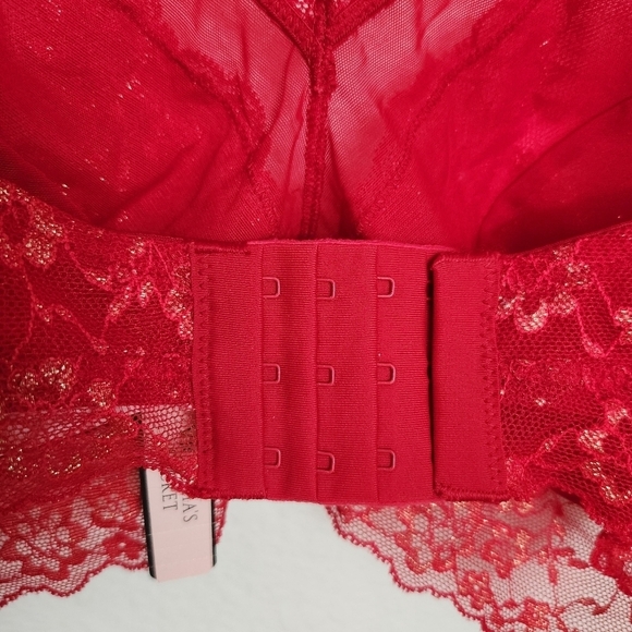 Victoria's Secret Posey Lace Curvy Bralette Size XXL Red - Picture 9 of 14